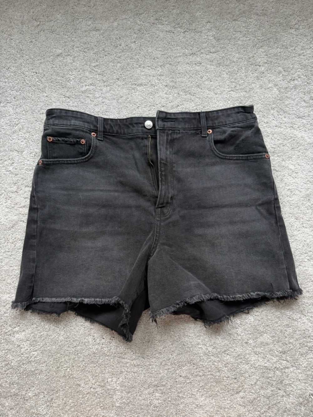 American Eagle Outfitters Black Denim Cutoff Shorts